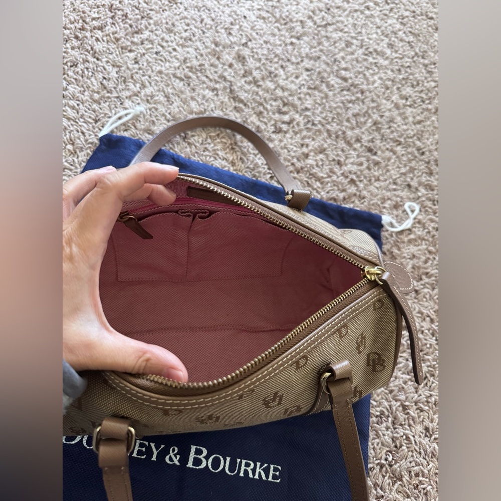 Dooney & Bourke Tan/Brown Signature Barrel Bag - Picture 11 of 13